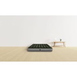 Intex 64762 Colchón Hinchable Downy FT 2 Plazas con Inflador de Pie