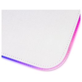 Deltaco Gaming Alfombrilla de Ratón GAM-079-W WMP90 RGB XL para Juegos, Superficie de Tela, Base Antiderrapante, Retroiluminación LED Multicolor, 900x360x4 mm, Blanco