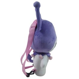 CYP BRANDS Mochila peluche 3D Kuromi, 24x16x42cm, suave y resistente, cintas ajustables para niños y adultos