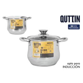 New Neron Olla de Acero Inoxidable 20 cm (4 L) con Tapa para Inducción (4 Unidades)