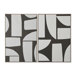 Cuadro Home ESPRIT Blanco Verde Beige Gris oscuro Poliestireno Lienzo Abstracto Urbano (2 Unidades) Precio: 154.68999975. SKU: B1H2QPRZB4