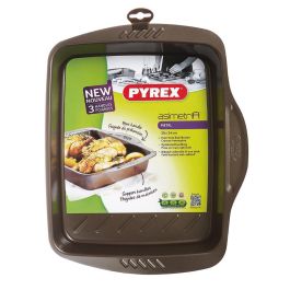 Fuente Rectangular Acero Asimetria Pyrex 30x24 cm Precio: 13.95000046. SKU: B1EPPPJRSD