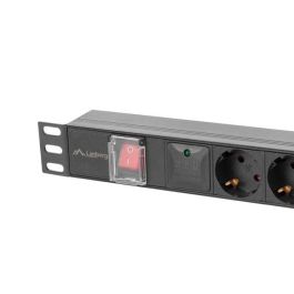 LANBERG PDU-05F-0200-BK Unidad de Distribución de Energía (PDU) 5 Salidas AC Tipo F 1U Negro 2m