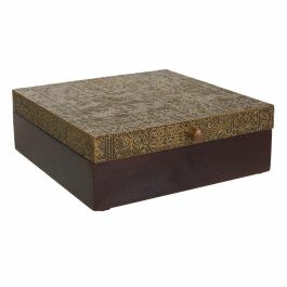 Caja-Joyero Alexandra House Living Marrón oscuro Latón Madera de mango Madera MDF 20 x 7 x 20 cm Precio: 24.69000039. SKU: B1B2KM5CSG