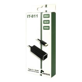 Inter-Tech ARGUS IT-811 Adaptador USB-C a Gigabit Lan RJ45 1000 MBit/s Negro