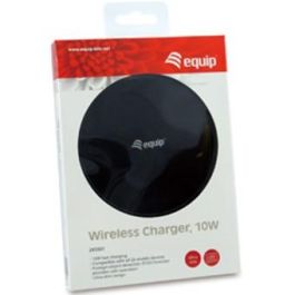 Equip Cargador Inalámbrico 10W con Carcasa de Aluminio Ultraplano Compatible con Dispositivos Qi y Detección de Objetos