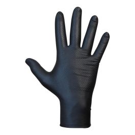 Juba Guante Desechable Agility Grip Nitrilo sin Polvo Negro Talla 11 Diamantado Extra Grueso Máximo Agarre Protección Química Caja 50 Unidades Juba Guante Desechable Agility Grip Nitrilo sin Polvo Negro Talla 11 Diamantado Extra Grueso Máximo Agarre Protección Química Caja 50 Unidades