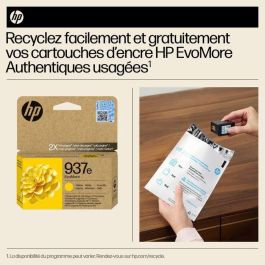 HP 937e Cartucho Tinta Original Amarillo EvoMore - Alto Rendimiento Doble Páginas para Impresión Empresarial Sostenible