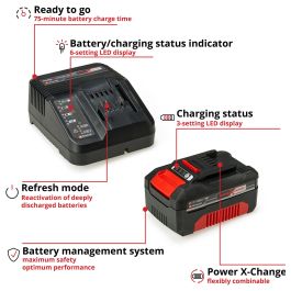 Einhell 4512042 Starter Kit 18V 4.0 Ah Power X-Change Batería de Ión de Litio