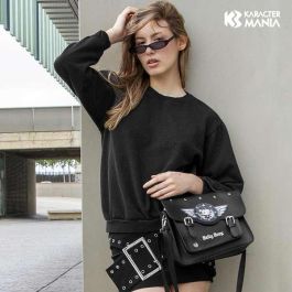 Betty Boop Bolso-Mochila Satchel Motor Love Negro PVC 27 x11,5 x20 cm