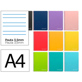Liderpapel Cuaderno Espiral A4 Witty Tapa Dura 80 Hojas 90gr Rayado Montessori 3.5mm Colores Surtidos Precio: 20.50000029. SKU: B12GDFR8ZC