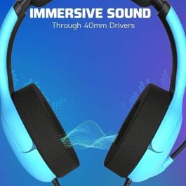 PDP PDP1705966927800 Auriculares con Cable, Azul Neptuno, Compatibles con PS4/PS5, Micrófono de Brazo, Diadema Supraaural