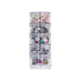 Liderpapel Ojos Adhesivos para Manualidades, Surtidos en Tamaños y Colores, 578 Unidades en 5 Botes