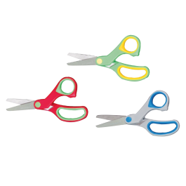 Liderpapel Tijeras Soft Ergonómicas de Acero Inoxidable para Todo Tipo de Usos, Longitud 13.5 cm