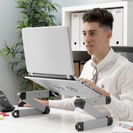 Mesa Ajustable Multiposición para Ordenador Portátil Omnible InnovaGoods Mesa Ajustable Multiposición para Ordenador Portátil Omnible InnovaGoods