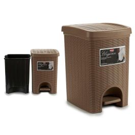 Papelera Elegance Grande Beige 20L Stefanplast 27.5x38.5x31 cm plástico marrón con pedal (6 Unidades) Precio: 98.9500006. SKU: S3601744