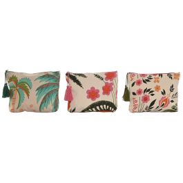 Neceser de Viaje Home ESPRIT Beige Multicolor Coral 25 x 5 x 20 cm (3 Unidades) Precio: 13.6900005. SKU: B1E3GVJ6V7
