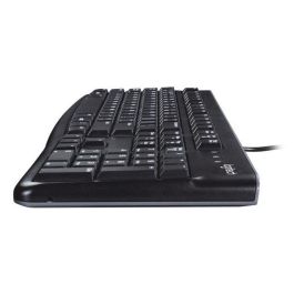 Logitech K120 Teclado USB con Cable, Diseño Duradero para Uso Escolar/Oficina, Teclas Resistentes a Limpieza y Desinfección, Caracteres Claros