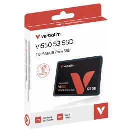Verbatim SSD Vi550 S3 128GB Phison 2.5" SATA III 6Gb/s Unidad de Estado Sólido Interna 128GB 3D NAND Precio: 61.49999966. SKU: S8419718