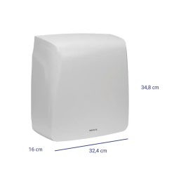 Maul Dispensador de Toallas Plegadas en V Higiénico y Reciclable Fabricado en ABS - Nº 9537009