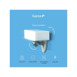 Garza 401559C - Pack 2 Apliques LED Portátil Vega Blanco, Lámpara de Mesilla Recargable y Regulable, 120lm, Luz Neutra