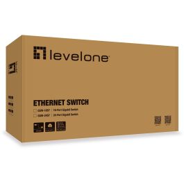 Level One Switch 24 Puertos Gigabit, 10/100/1000 Mbps, Jumbo Frames, QoS, Montaje en Rack 19"