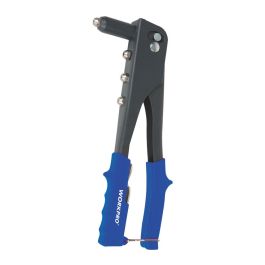 Workpro Remachadora de mano 250mm, acero, mordazas cromo molibdeno, expulsión automática, azul