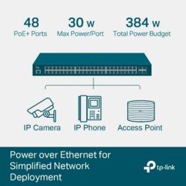 TP-LINK Switch gestionable L2+ JetStream ? de 52 puertos Gigabit con 48 puertos PoE+ TP-LINK Switch gestionable L2+ JetStream ? de 52 puertos Gigabit con 48 puertos PoE+