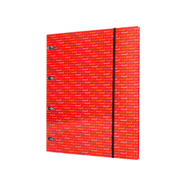 Liderpapel Carpeta con Recambio A4 Cuadro 5mm Forrada 4 Anillas 20mm con 120 Hojas 80g