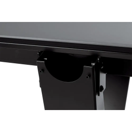 QUIKLOK Mueble Estudio (Workstation) Con Tres Niveles, Bandeja Principal 1120x560mm, Bandeja Superior 1250x324mm, Bandeja Teclado 757x355mm, Acero