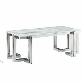 Mesa Comedor Moderno DKD Home Decor Plateado Blanco 90 x 76 x 180 cm Precio: 714.50000028. SKU: S3034282