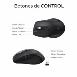 Subblim SUBKBC-DCOPW2 Teclado y Ratón Combo Dual Prowave Office Ergonómicos Inalámbricos Bluetooth 5.3 USB Recargables Teclas Silenciosas Negro