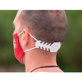 Blanca Ajustador Salvaorejas Mascarilla Silicona Flexible 3 Posiciones Ajuste Color Blanco 19,4x1,8 cm