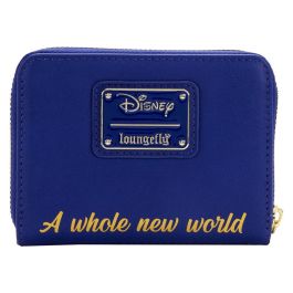 Loungefly Cartera Zip Around Disney Aladdin 30 Aniversario Cuero Vegano 12,5x10cm