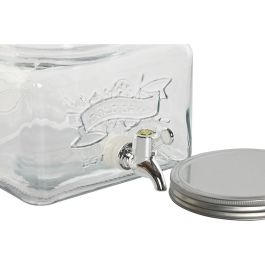 DKD Home Decor Dispensador de Bebidas de Cristal Transparente de 3,5 Litros para Nevera, Reciclable, Medidas 25x16x19 cm DKD Home Decor Dispensador de Bebidas de Cristal Transparente de 3,5 Litros para Nevera, Reciclable, Medidas 25x16x19 cm