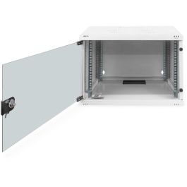 Digitus Armario mural 19" 7HE 370x540x400mm, puerta de cristal, gris (RAL 7035) sin montar
