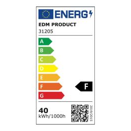 Edm Panel LED 40W 6400K Luz Fría 4300 lm 59,5x59,5x2,9 cm con Alimentador Philips y Marco Acero Blanco