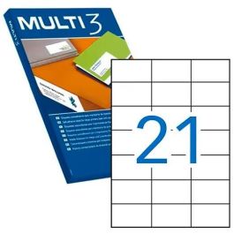 Multi-3 Etiquetas Adhesivas 70x42,4 mm Inkjet-Láser C-Rectos 21 X 100H Blanco Precio: 6.69000046. SKU: S8413433