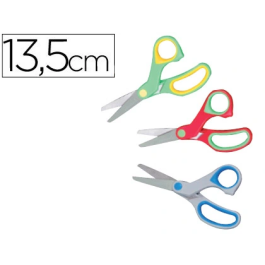 Liderpapel Tijeras Soft Ergonómicas de Acero Inoxidable para Todo Tipo de Usos, Longitud 13.5 cm Precio: 49.50000011. SKU: B1BE2BLK79