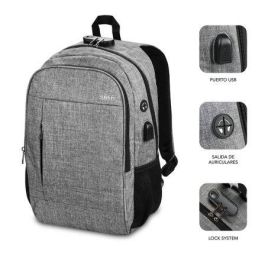 SUBBLIM Mochila Portatil Urban Lock Backpack 16" Grey