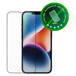 dbramante1928 Protector de Pantalla para iPhone 13/13 Pro/14 Negro Transparente Resistente a Rayones y Polvo 6.1" 9H Anti-huellas