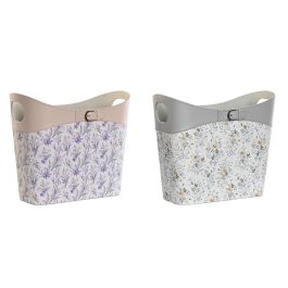 Revistero DKD Home Decor Blanco Gris Lila Rosa claro Poliuretano 39 x 21 x 34 cm (2 Unidades)