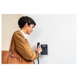 HP Teléfono IP Poly Edge E100 Negro con Pantalla IPS 2.8" y Conexión Gigabit Ethernet PoE