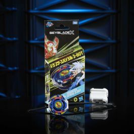Hasbro Beyblade X Starter Pack X-Over Project Dranzer Spiral 3-80T, Top y Lanzador de Equilibrio, Juguete a partir de 8 años
