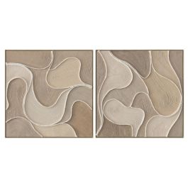 DKD Home Decor Cuadro Scandi Abstracto Beige Lienzo/Ps 102x102x4.5 cm (2 uds) Decoración Pared Hogar Precio: 216.69000045. SKU: B13WFR5KNZ
