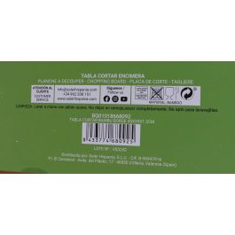 Quttin Tabla de cortar de bambú con borde, 45 x 35 x 1.2 cm (4 Unidades)