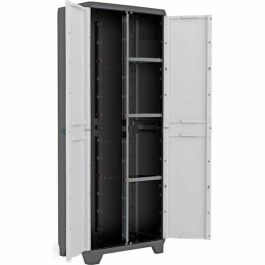 KIS Gabinete de almacenamiento de utilidad lineal 68 x 39 x 173 cm Negro y gris Precio: 119.98999969. SKU: B1C7J4QFVV