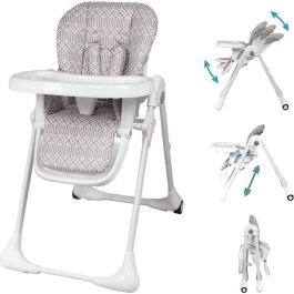 Trona multiposición - BAMBISOL - Reclinable - Hasta 3 años - Beige / Blanco Trona multiposición - BAMBISOL - Reclinable - Hasta 3 años - Beige / Blanco
