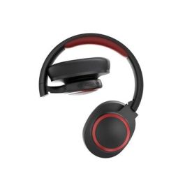 Elbe ABT-B26-N Auricular de Diadema Bluetooth Plegable Negro/Rojo con Micrófono y Aux-in