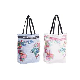 DKD Home Decor Bolsa Urban World&flowers 15 x 66 x 43 cm Azul Blanco (12 Unidades) Impermeable Nylon Poliester Precio: 33.4999995. SKU: B18E6JYVN7
